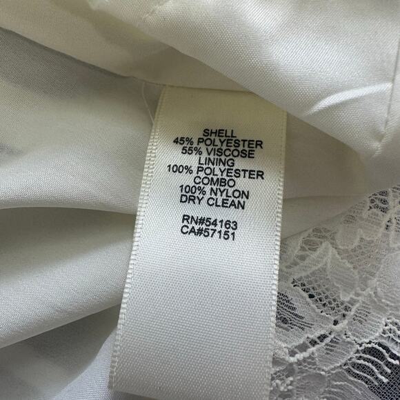 Eliza J. Navy & White Striped Square Neck Sheath Dress sz 4 - Picture 9 of 12